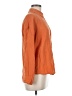 MNG 100% Lyocell Solid Orange Long Sleeve Blouse Size 6 - photo 4