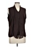 Covington Brown Sleeveless Button-Down Shirt Size L - photo 1