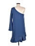 Everly 100% Polyester Blue Casual Dress Size M - photo 2