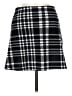 Aqua Plaid Black Casual Skirt Size M - photo 1