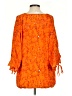 Alexis 100% Silk Orange 3/4 Sleeve Silk Top Size XS - photo 2
