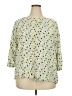 White Stuff Polka Dots Yellow 3/4 Sleeve Blouse Size 18 - photo 1