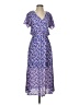 Sienna Sky 100% Polyester Floral Blue Casual Dress Size S - photo 1