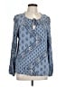 Como Vintage Blue Long Sleeve Blouse Size L - photo 1