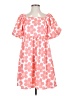 Bibi 100% Polyester Hearts Pink Casual Dress Size S - photo 1