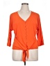 NY Collection Orange 3/4 Sleeve Top Size XL - photo 1