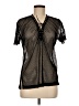Fashion Nova 100% Polyester Black Short Sleeve Blouse Size M - photo 1