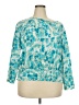 MICHAEL Michael Kors 100% Polyester Teal Long Sleeve Blouse Size 2X - photo 1