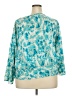MICHAEL Michael Kors 100% Polyester Teal Long Sleeve Blouse Size 2X - photo 2
