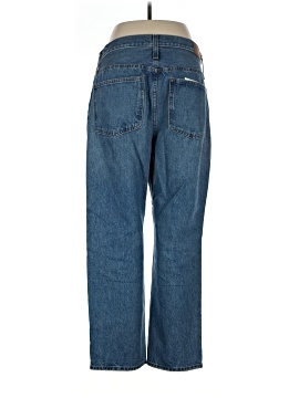 Madewell The Petite Perfect Vintage Straight Jean in Becker Wash: Button-Front Edition (view 2)