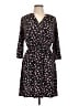 Collective Concepts Print Black Casual Dress Size L - photo 1