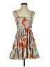 Unbranded Print Orange Casual Dress Size S - photo 1