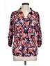 Emily Daniels Floral Orange Blue 3/4 Sleeve Blouse Size L - photo 1