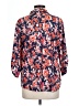 Emily Daniels Floral Orange Blue 3/4 Sleeve Blouse Size L - photo 2