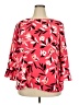 Talbots 100% Polyester Red 3/4 Sleeve Blouse Size 2X - photo 1