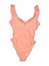 J.Crew Color Block Orange One Piece Swimsuit Size 10 - photo 1