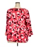 Talbots 100% Polyester Red 3/4 Sleeve Blouse Size 2X - photo 2