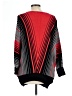 Venus Stripes Red Black Pullover Sweater Size XL - photo 2