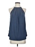 Green Envelope Blue Sleeveless Blouse Size XS - photo 1