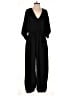 Three Bird Nest 100% Polyester Solid Black Jumpsuit Size M - photo 1