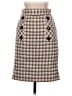 Ann Taylor Plaid Brown Casual Skirt Size 00 Petite - photo 1