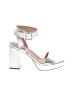 27 EDIT Silver Sandals Size 8 1/2 - photo 1