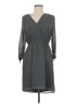 H&M 100% Polyester Chevron-herringbone Gray Casual Dress Size 6 - photo 1