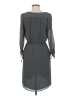 H&M 100% Polyester Chevron-herringbone Gray Casual Dress Size 6 - photo 2