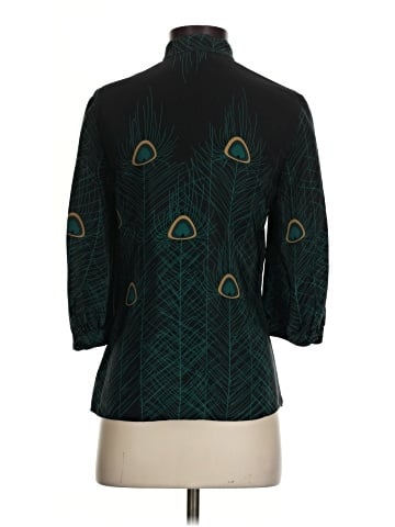Parker 3/4 Sleeve Silk Top (view 2)