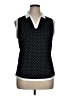 Assorted Brands 100% Polyester Polka Dots Black Sleeveless Polo Size XL - photo 1