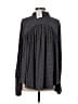 Free People 100% Polyester Polka Dots Black Long Sleeve Blouse Size S - photo 2
