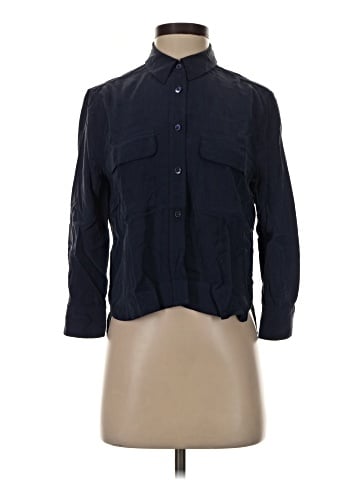 Equipment 3/4 Sleeve Silk Top (view 1)