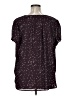 Monday Fun 100% Polyester Stars Burgundy Short Sleeve Blouse Size 1X - photo 2