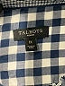 Talbots 100% Cotton Checkered-gingham Blue Long Sleeve Button-Down Shirt Size 1X - photo 7
