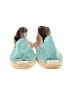 Cousu Main Color Block Teal Wedges Size EU 38 - photo 2