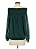 Max Studio 100% Polyester Green 3/4 Sleeve Blouse Size XS (estimated) - photo 2