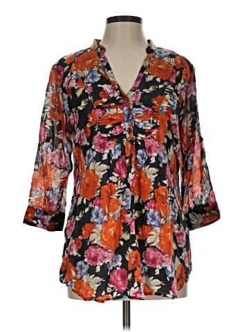 Magazine 3/4 Sleeve Blouse (view 1)
