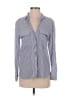Zara Stripes Blue Long Sleeve Button-Down Shirt Size S - photo 1
