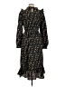 Hayden 100% Polyester Paisley Black Casual Dress Size L - photo 2