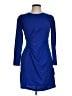 DKNY 100% Polyester Solid Blue Cocktail Dress Size 6 (petite) - photo 1