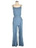 UpWest 100% Cotton Chevron-herringbone Blue Jumpsuit Size XS - photo 1
