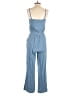 UpWest 100% Cotton Chevron-herringbone Blue Jumpsuit Size XS - photo 2