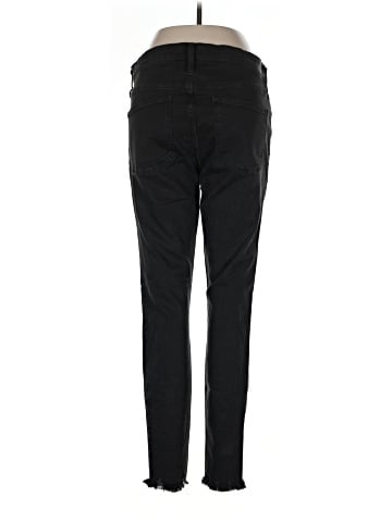 Madewell 9" Mid-Rise Skinny Jeans in Berkeley Black: Button-Through Edition (view 2)