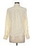 J.Crew 100% Silk Color Block Ivory Long Sleeve Silk Top Size 6 - photo 2