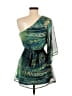 Crush 100% Polyester Tropical Green Cocktail Dress Size M - photo 2