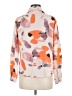 Unbranded 100% Polyester Print Orange Long Sleeve Blouse Size M - photo 2