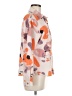 Unbranded 100% Polyester Print Orange Long Sleeve Blouse Size M - photo 4