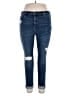 River Island Hearts Blue Jeans Size 18 - photo 1