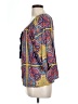 One World 100% Rayon Blue 3/4 Sleeve Blouse Size L - photo 5