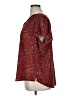 Monday Fun 100% Polyester Stars Burgundy Short Sleeve Blouse Size 1X - photo 5